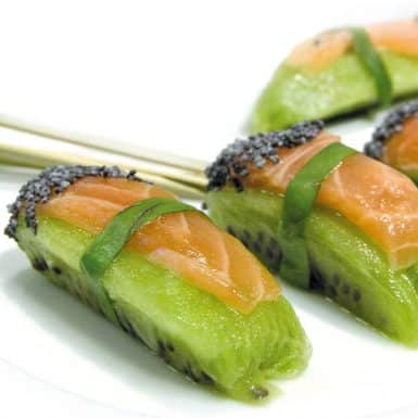 sushi kiwi saumon